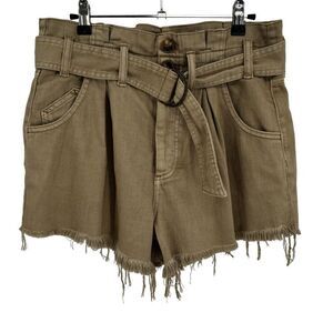 Free People We The Free SEE YOU SOMETIME CUT-OFF SHORTS IN SALT MARSH Small